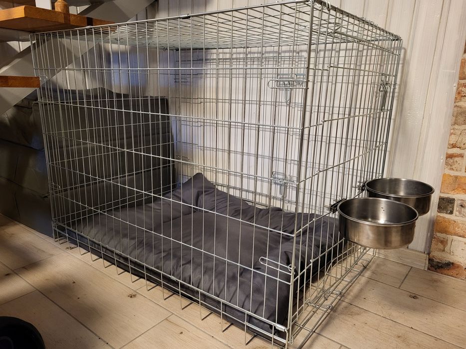 Klatka kennelowa kojec dla psa xxl miski legowisko  80x70x106