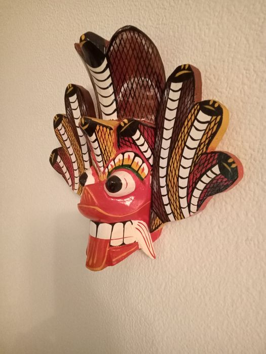 Маска настенная гориллы майя Шри-Ланка handmade