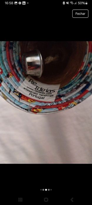 Santo António feito de papel, novo para colecionadores, com campainha