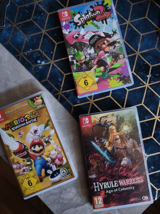 Zestaw 3 gier na Nintendo switch Hyrule Mario Splatoon