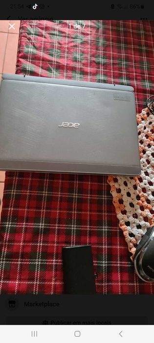 Computador acer cinzento