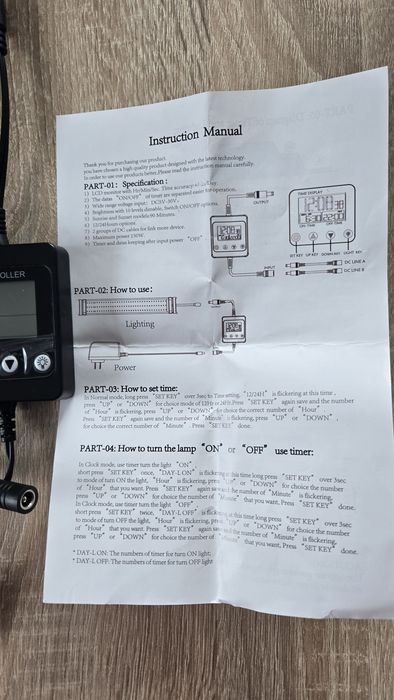Ściemniacz led świt zmierzch do akwarium led controller