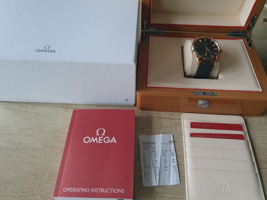Złota Omega xxl 49.2mm seamaster 18k komplet