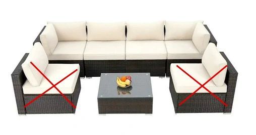 komplet rattan sofa stolik ratan 4 osoby