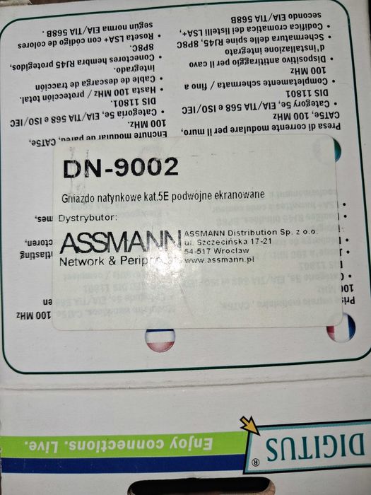 Gniazdo natynkowe 2 x RJ-45 DIGITUS DN-9002-N
