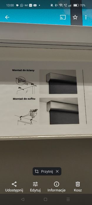 Roleta okienna zaciemniająca IKEA Tretur 120x195