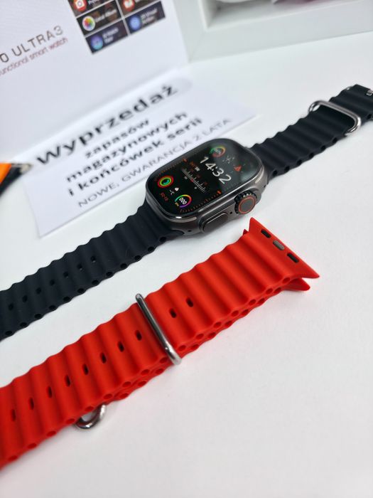 Smartwatch HK Ultra 3 AMOLED 2,12", połączenia, sport, – NOWY