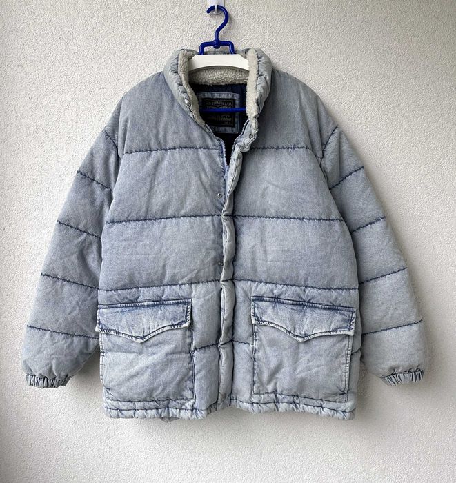 Kurtka puchowa LEVIS STRAUSS jeansowa zimowa r. XL