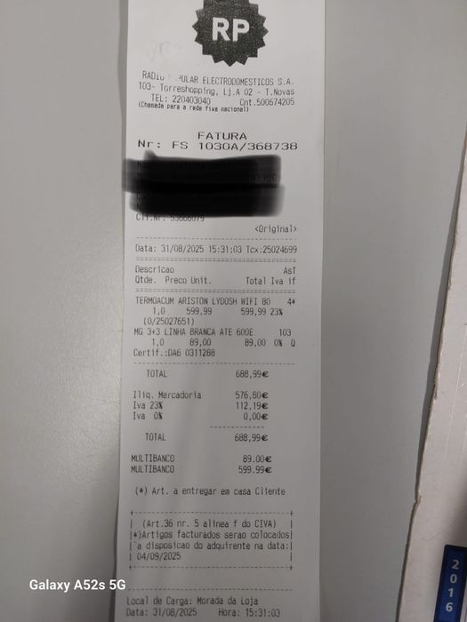 NOVO! Termoacumulador ARISTON LYDOSH WIFI 80 Class A