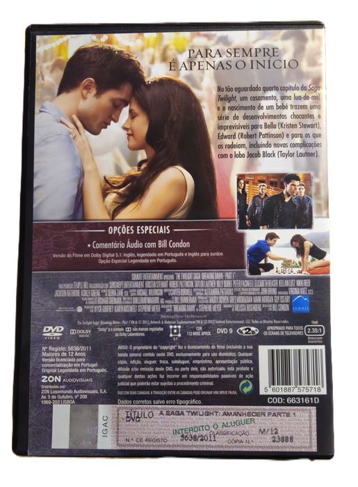 Twilight Saga: Breaking Dawn Parte 1 – DVD