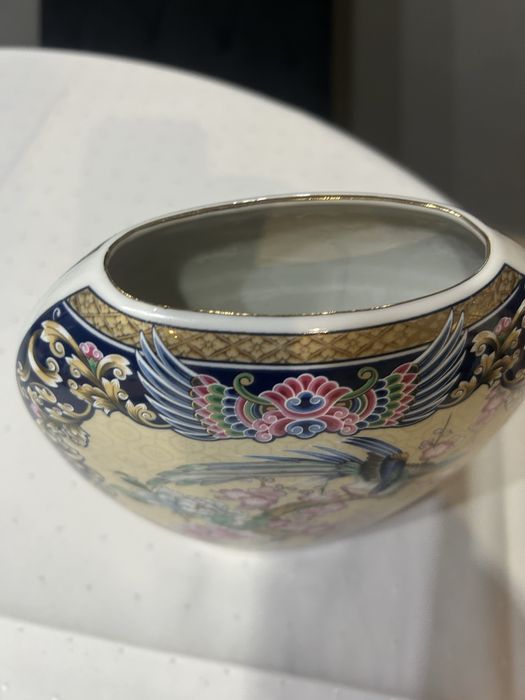 Japonski wazon Seizan ręcznie malowany