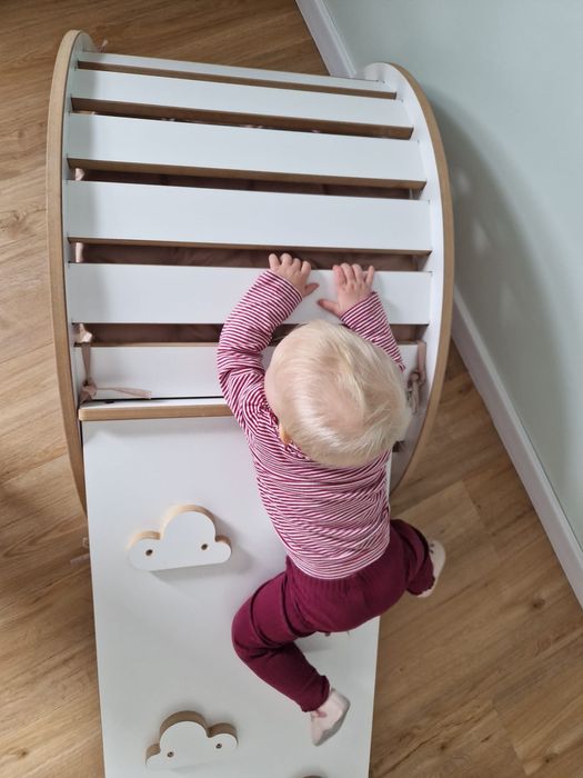 Bujak montessori 3w1 - z zjeżdzalnią/scianką i poduszką