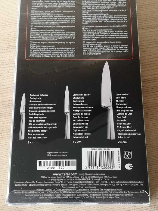 Conjunto de Facas Tefal Expertise – Lâmina de Alta Precisão