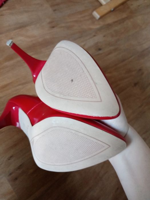 Czerwone szpilki skóra naturalna Venezia 38.5