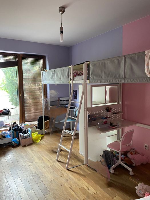 IKEA Vitval łóżko na antresoli z biurkiem