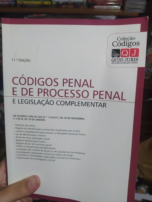 Código Penal e Código de Processo Penal 2018 livro