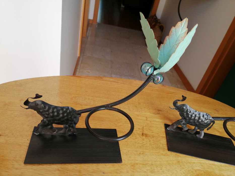 Candelabro art deco 2 muito bom estado. Vintage.