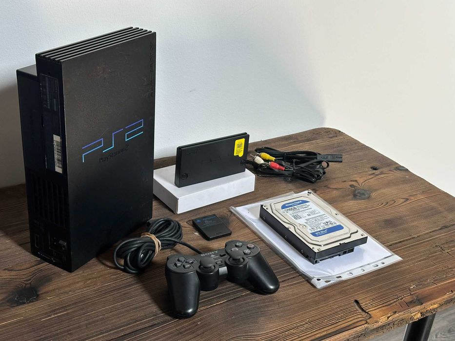 Playstation 2 ( PS2 ) Fat model 3900x + ponad 100 gier! (zestaw plug&play z dyskiem) + pad SONY