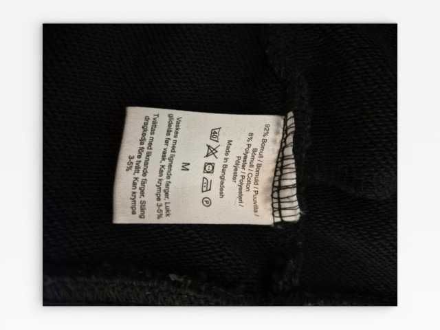 Bluza Dressmann M Czarna Rozpinana Suwak Bawełna Stójka Basic Casual Minimal