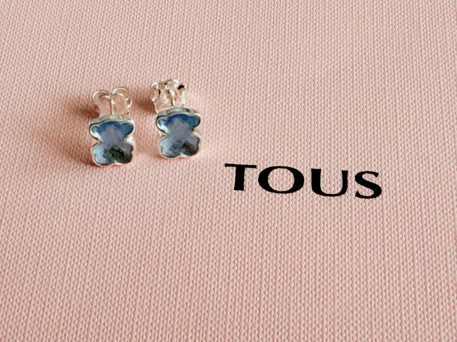 Tous color nowe kolczyki 1cm srebro 925