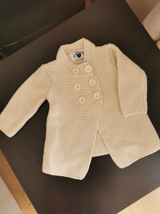 Beżowy płaszczyk dziewczęcy 74