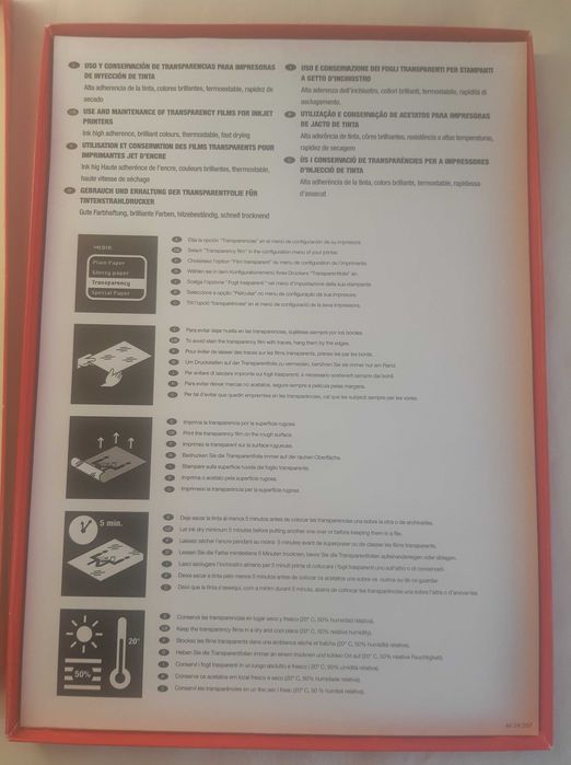 Caixas com Acetatos (Escrita + Fotocopiadora/Impressora)