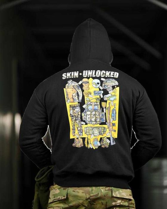 Тактичне мілітарі худі чоловіче SKIN-UNBLOCKED M–3XL Без передоплати