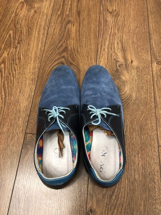 Buty skórzane męskie Ryłko zamszowe 42