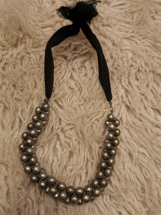 Wisior elegancki, srebrny, koktajlowy