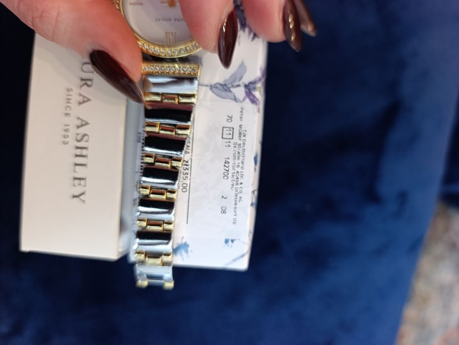 Zegarek damski Laura Ashley srebro zloty nowy cena 335 pln