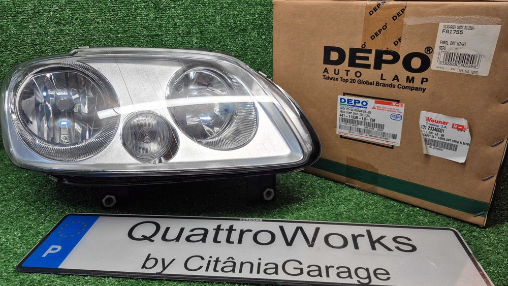 Otica Farol Frente Direito VW Touran 1T Caddy III 2003 a 2015 Ref. 441-1193R-LD-EM NOVO DEPO