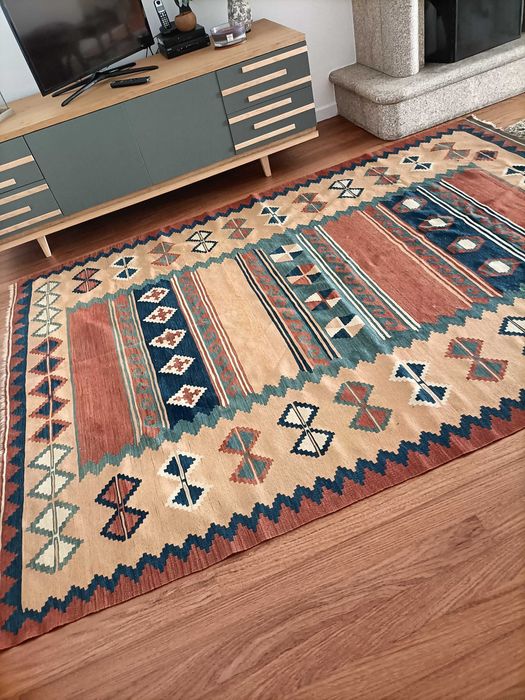 Kilim pelo natural – 3 x 2 m | Peça autêntica
