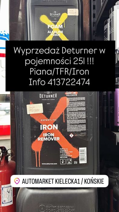 Chemia detailingowa Deturner IRON RENOWER ACTIVE FOAM TFR 20kg WYPRZEDAZ