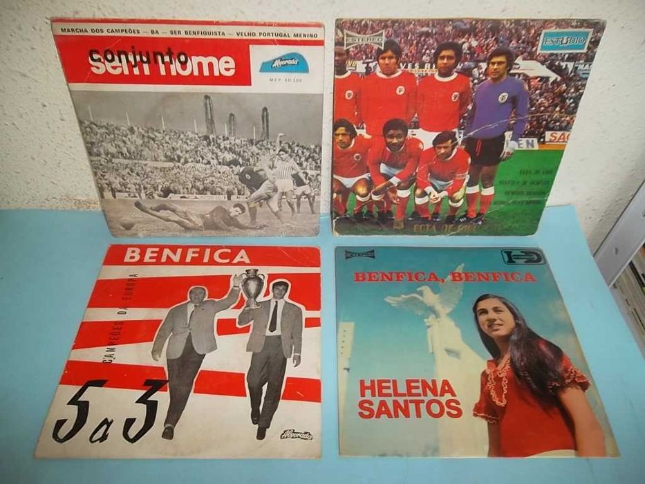 4 discos vinil do BENFICA, preço do lote. Vendo em separado.