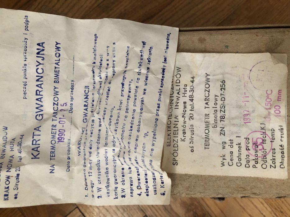 Termometr tarczowy bimetalowy Nowy ESI 100mm