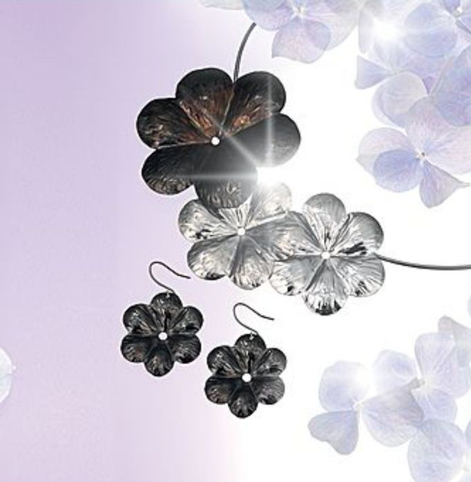 Ожерелье и серьги "Флористика"