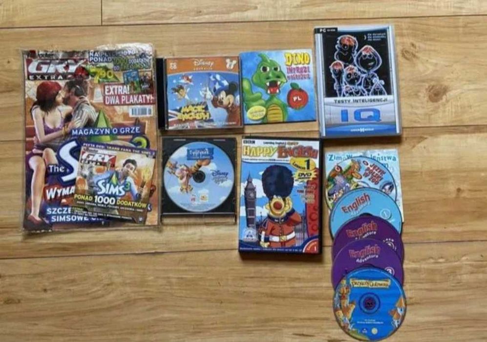 Stare gry PC dodatki The Sims Disney nauka angielskiego