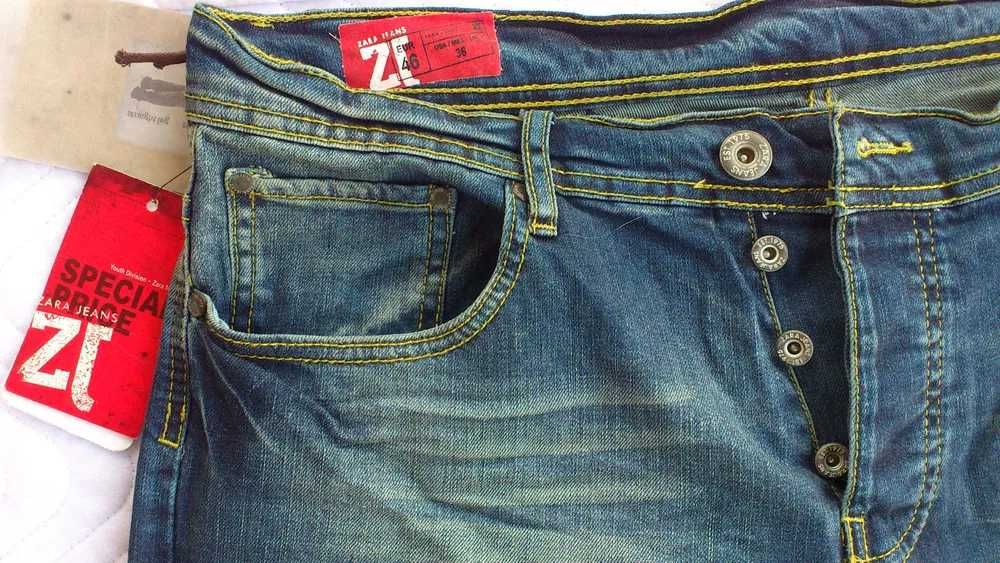 Джинсы ZARA Jеans,Испания.НОВЫЕ с витрины,р.46.ТёмноСиние С этикетками