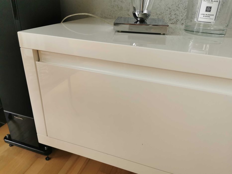 Szafka pod tv biała mdf lakierowany