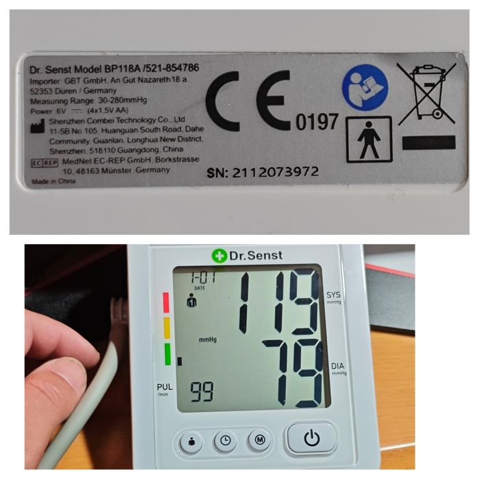 Medidor de Tensão Arterial Dr. Senst BP118A – Automático, com voz