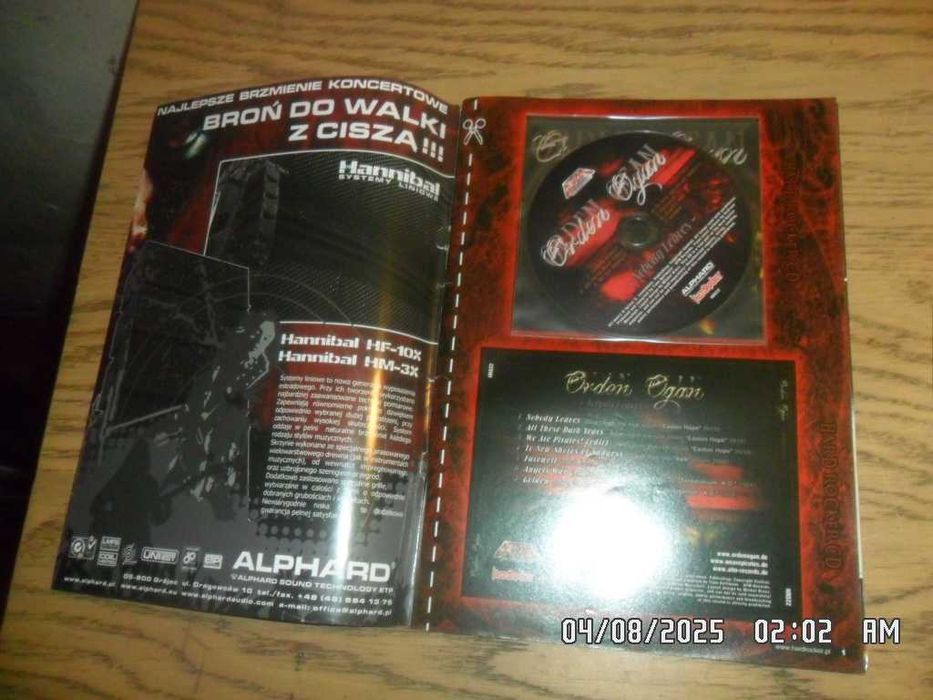 HardRocker NR 16 [ luty - marzec 2010] + płyta Orden Ogan + 6 plakatów