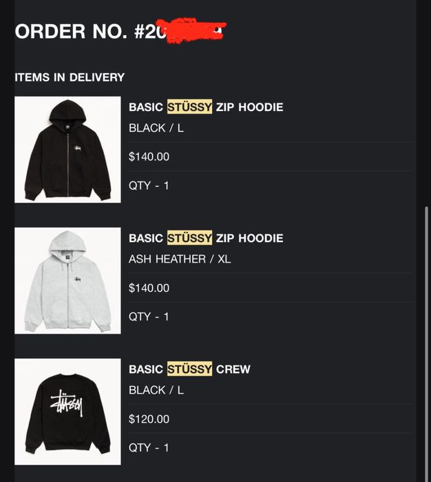 Stussy Zip Hoodie XL оригінал, нова, США, з чеками