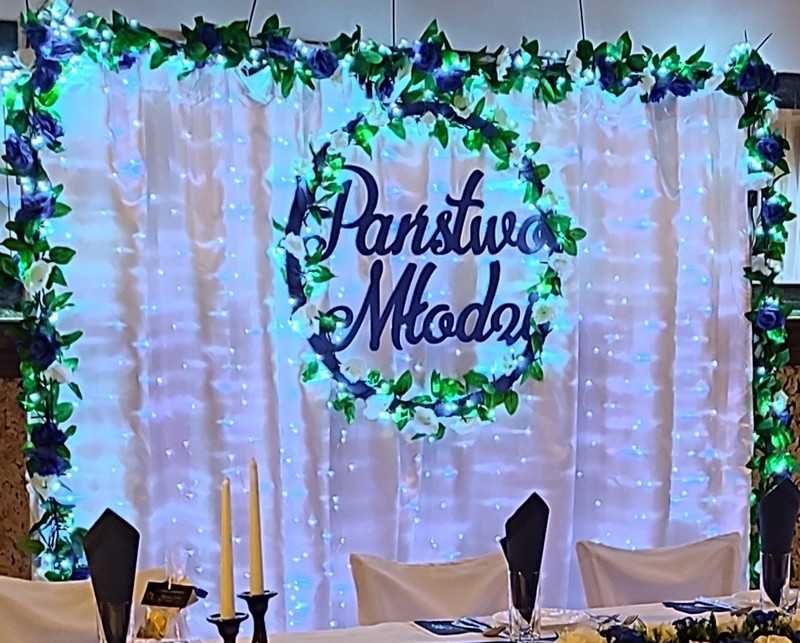 Ścianka na przyjęcie weselne