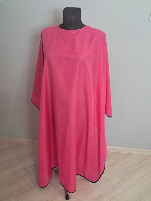 peleryna fryzjerska kosmetyczna duża kolor malinowy