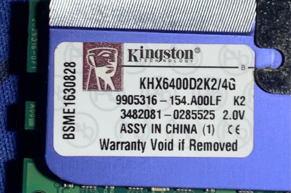 Оперативна пам'ять Kingston HyperX DDR 2 (KHX6400D2K2/4G) 2x4G