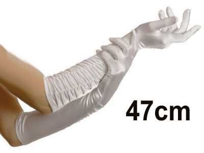 Rękawiczki damskie długie wieczorowe ślubne BIAŁE Wrocław