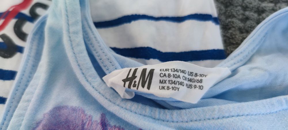 Super koszulki na ramiączkach bokserki H&M Zara dziewczynka 9-10 lat