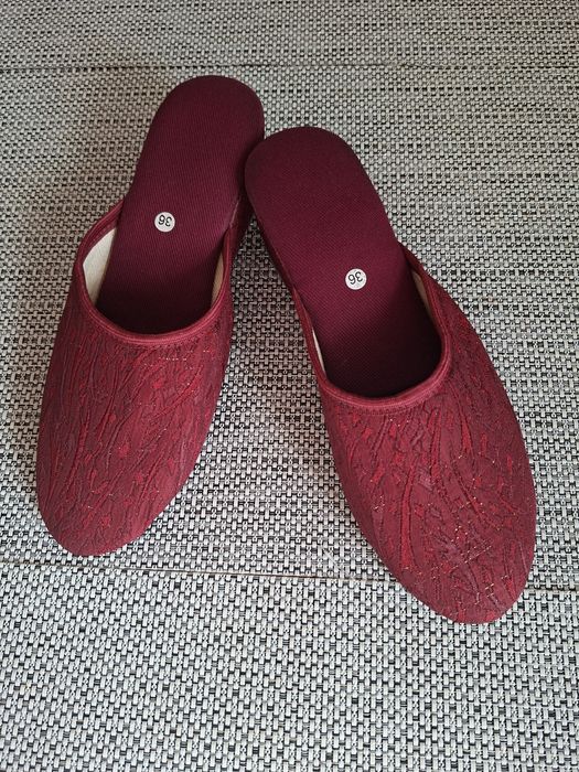 Ręcznie robione pantofle damskie z bawełny