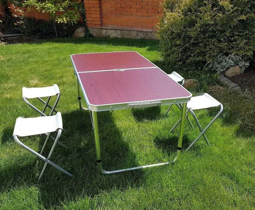 Стол складной, раскладной со стульями .Для дачи,сада,похода, кемпинга