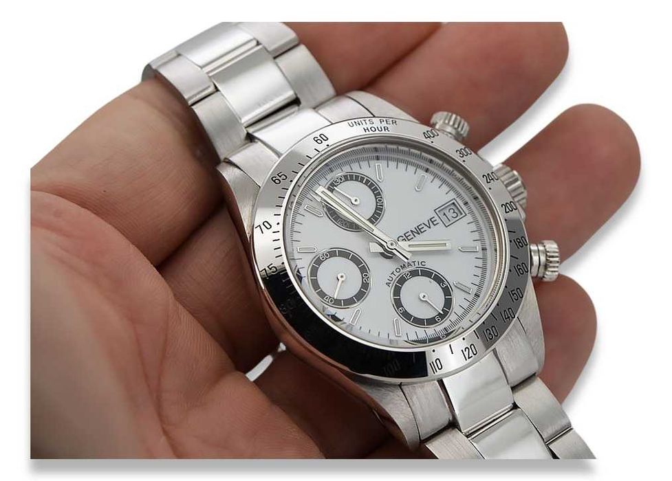 Męski zegarek z białego złota 14k 585 Geneve w  mw041w Katowice